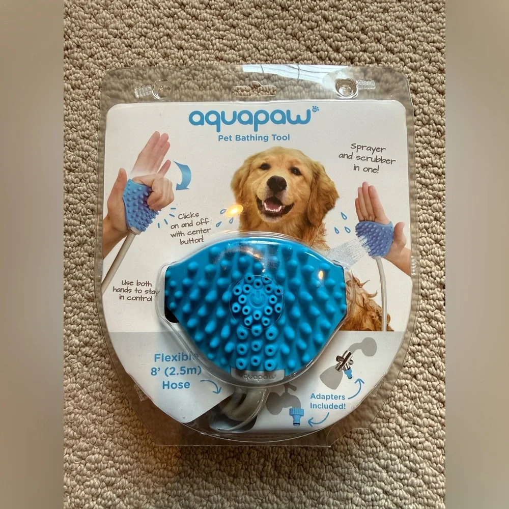 aquapaw Blue Pet Bathing Tool & Magic Coat Blue Nail Trimmer Duo